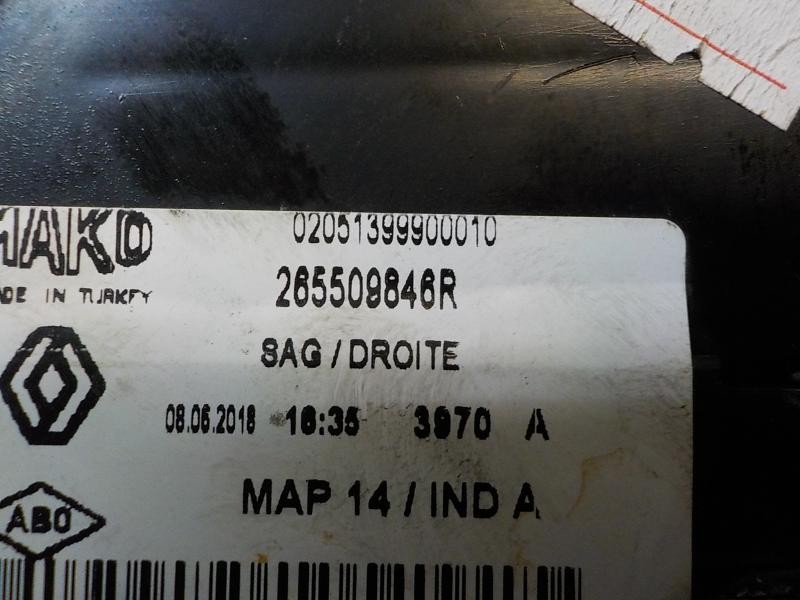 Recambio de piloto trasero derecho para renault clio iv societé referencia OEM IAM 265509846R 285509846R 