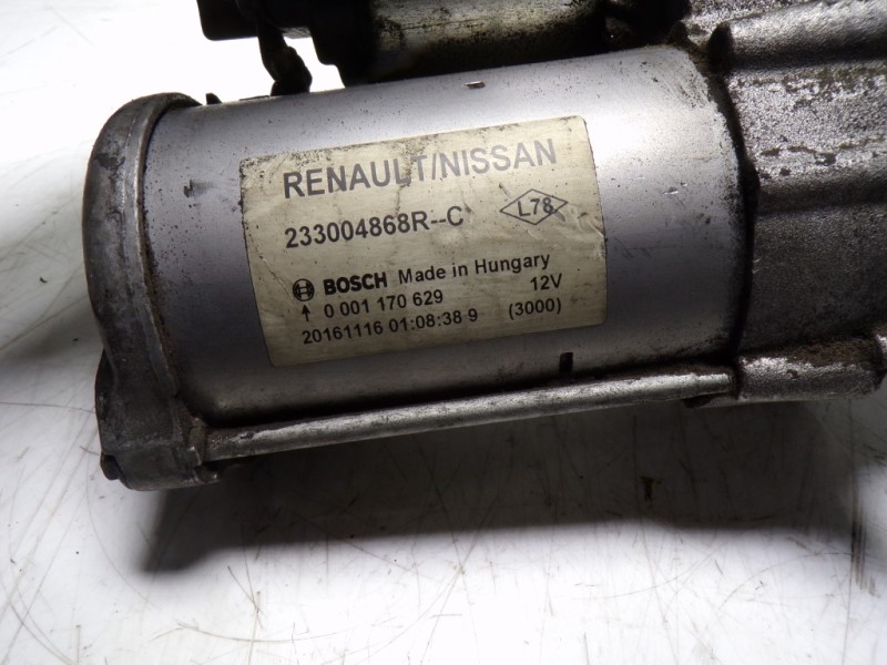 Recambio de motor arranque para nissan pulsar (c13) 1.5 turbodiesel cat referencia OEM IAM 2330000Q3K 233004868RC 