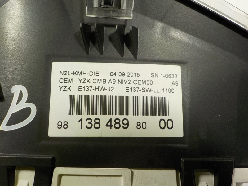 Recambio de cuadro instrumentos para peugeot 208 1.6 blue-hdi fap referencia OEM IAM 9813848980 9813848980 