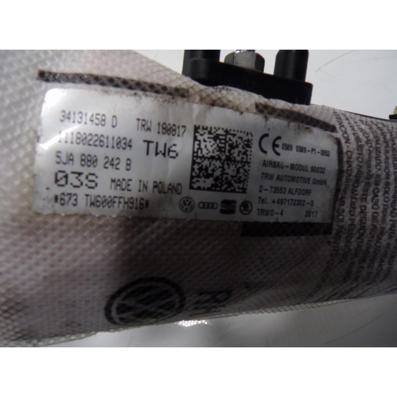 Recambio de airbag lateral delantero izquierdo para skoda rapid 1.6 tdi dpf referencia OEM IAM 5JA880242B 5JA880242B 34131458D