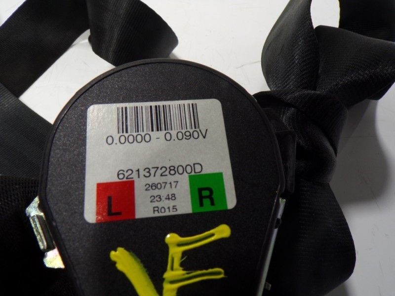 Recambio de cinturon seguridad trasero izquierdo para skoda rapid 1.6 tdi dpf referencia OEM IAM 5JH857447CRAA 621372800D 