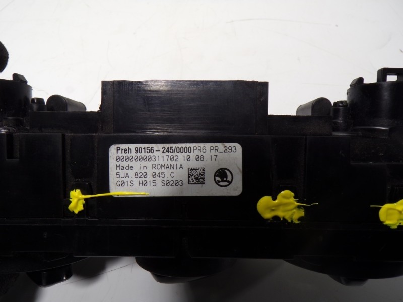 Recambio de mando calefaccion / aire acondicionado para skoda rapid 1.6 tdi dpf referencia OEM IAM 5JA820045C9B9 5JA820045C 