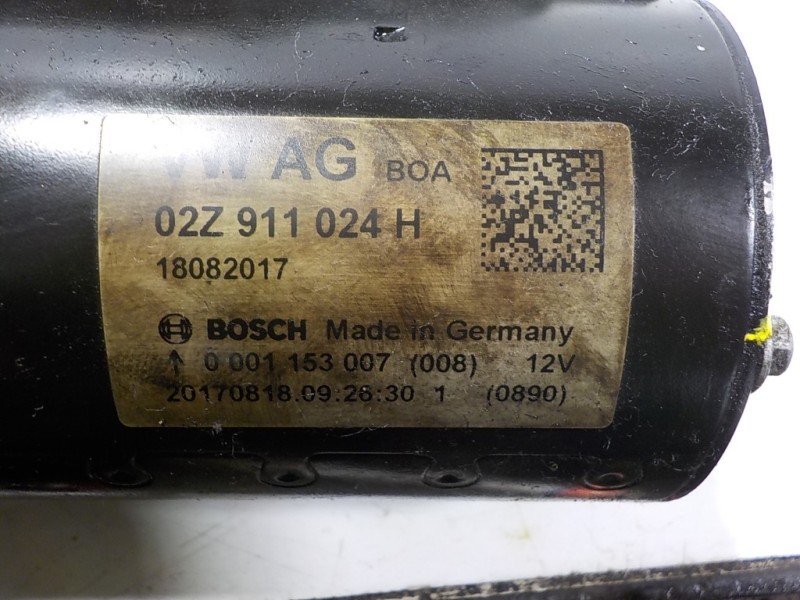 Recambio de motor arranque para skoda rapid 1.6 tdi dpf referencia OEM IAM 02Z911024H 02Z911024H 18082017