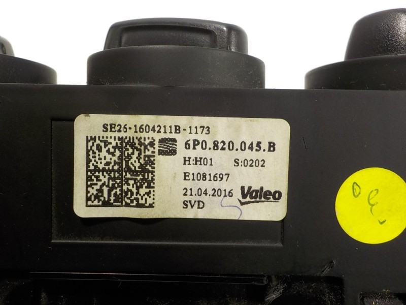 Recambio de mando calefaccion / aire acondicionado para seat toledo (kg3) 1.6 tdi referencia OEM IAM 6P0820045G 6P0820045B 
