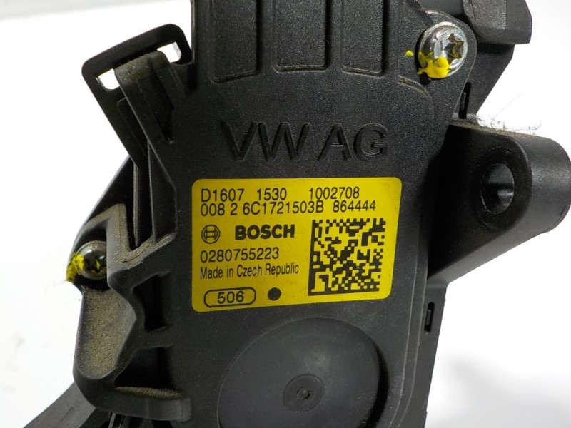 Recambio de potenciometro pedal para seat toledo (kg3) 1.6 tdi referencia OEM IAM 6C1721503D 6C1721503B 0280755223