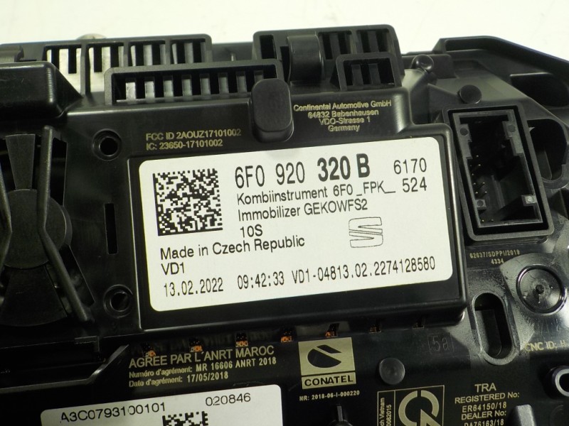 Recambio de cuadro instrumentos para seat arona fr go referencia OEM IAM 6F0920320B 6F0920320B 