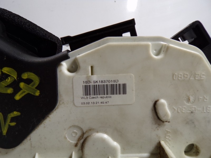 Recambio de cerradura puerta delantera derecha para volkswagen polo (6r1) 1.6 tdi referencia OEM IAM 5K1837016H 5K1837016D 