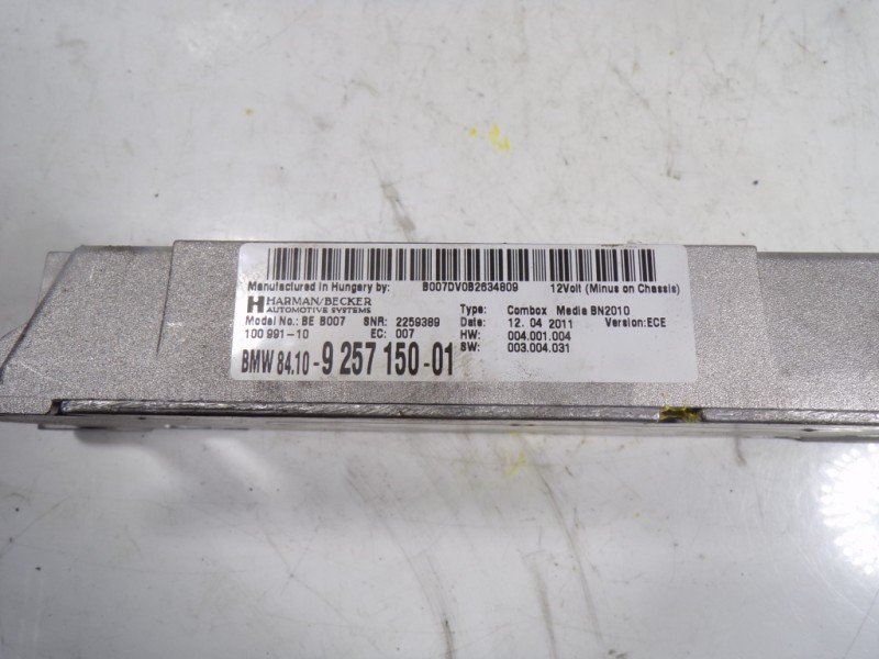 Recambio de modulo electronico para bmw serie 5 lim. (f10) 2.0 turbodiesel referencia OEM IAM 84109257150 9257150 