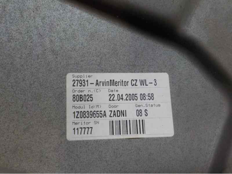 Recambio de elevalunas trasero izquierdo para skoda octavia berlina (1z3) 1.9 tdi referencia OEM IAM 1Z0839461A  