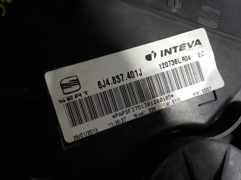 Recambio de elevalunas delantero izquierdo para seat ibiza (6j5) 1.6 tdi referencia OEM IAM 6J4837461 6J4837401J 
