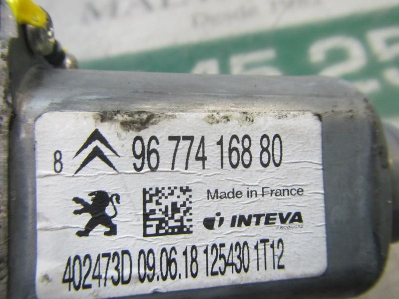 Recambio de elevalunas delantero derecho para citroën c-elysée exclusive referencia OEM IAM 9674412380  