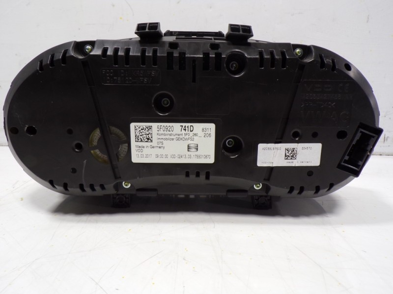Recambio de cuadro instrumentos para seat leon (5f1) reference referencia OEM IAM 5F0920741D 5F0920741D 