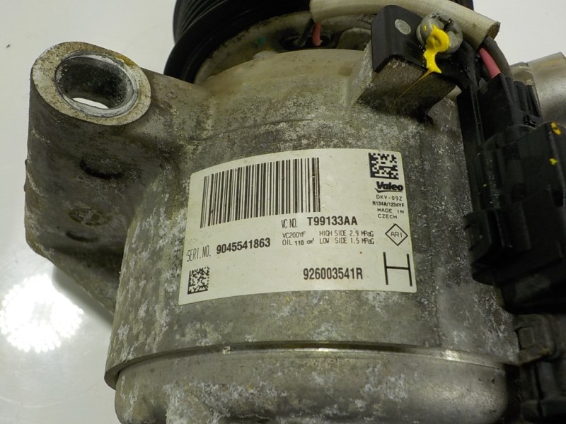 Recambio de compresor aire acondicionado para dacia sandero 0.9 tce cat referencia OEM IAM 926003541R 926003541R 