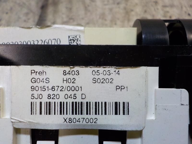 Recambio de mando calefaccion / aire acondicionado para skoda fabia (5j2 ) 1.2 12v referencia OEM IAM 5J0820045D9B9 5J0820045D 