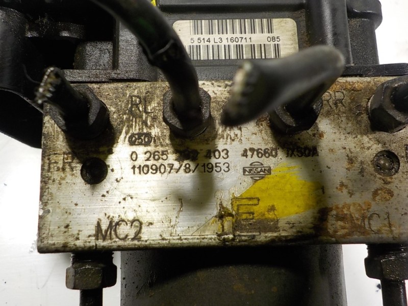 Recambio de abs para nissan nv 200 (m20) 1.5 dci cat referencia OEM IAM 47660JX56A 0265800863 