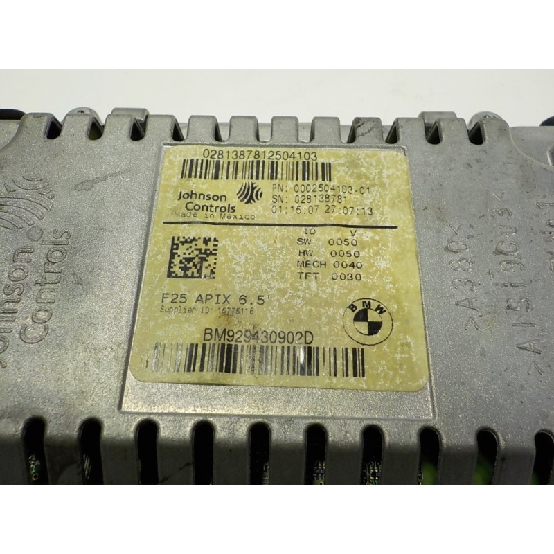 Recambio de pantalla multifuncion para bmw x3 (f25) 2.0 turbodiesel referencia OEM IAM 65509294309 000250410301 028138781