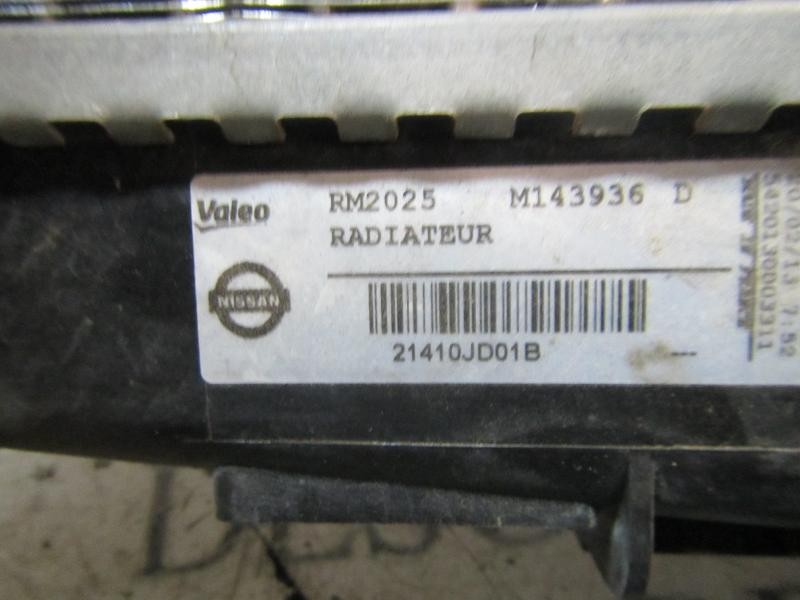 Recambio de radiador agua para nissan qashqai (j10) 1.6 16v cat referencia OEM IAM   