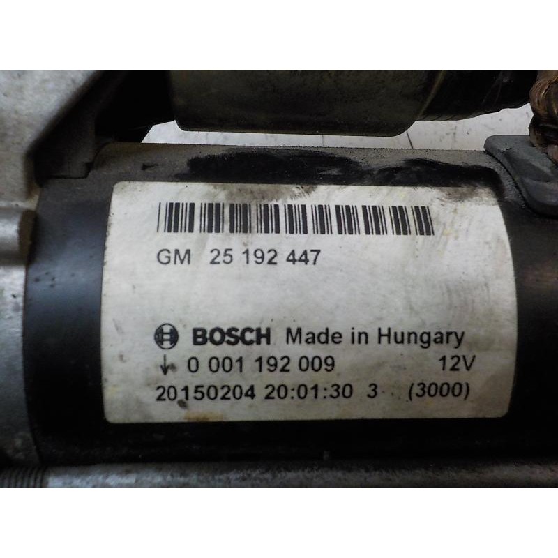 Recambio de motor arranque para opel corsa e edition referencia OEM IAM 55578921 25192447 0001192009