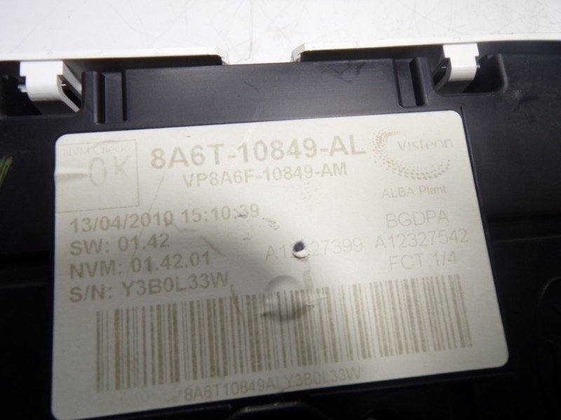 Recambio de cuadro instrumentos para ford fiesta (cb1) 1.25 16v cat referencia OEM IAM  8A6T10849AL 