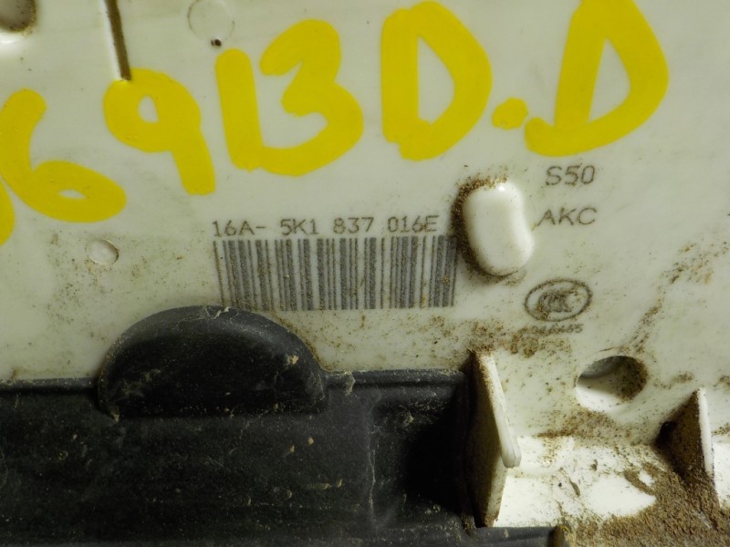 Recambio de cerradura puerta delantera derecha para seat leon (5f1) 1.6 tdi referencia OEM IAM 5K1837016E 5K1837016E 