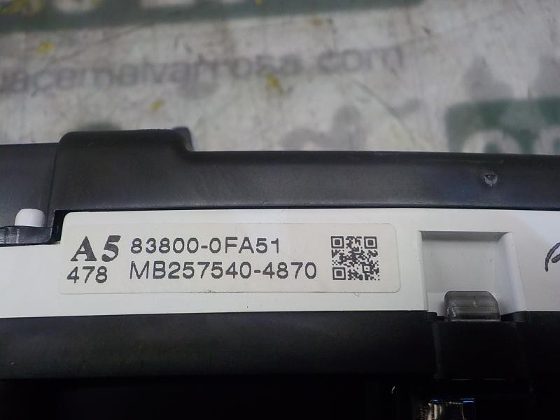 Recambio de cuadro instrumentos para toyota verso 1.6 16v cat referencia OEM IAM 838000FA51 838000FA51 