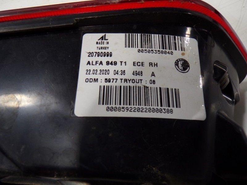 Recambio de piloto trasero derecho para alfa romeo stelvio (630) executive 4wd referencia OEM IAM 50535804 949T1ECE 949T1ECE