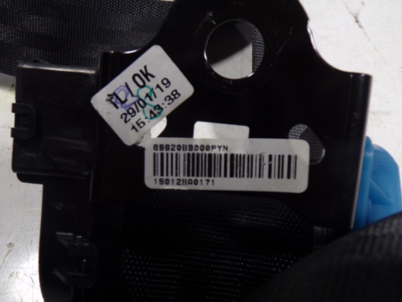 Recambio de cinturon seguridad trasero derecho para hyundai i10 1.0 cat referencia OEM IAM 89820B9000PYN 89820B9000 