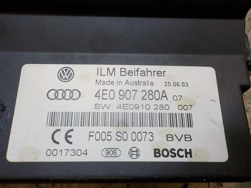 Recambio de modulo electronico para audi a8 (4e2) 4.2 v8 40v referencia OEM IAM 4E0907280A 4E0907280A F005500073