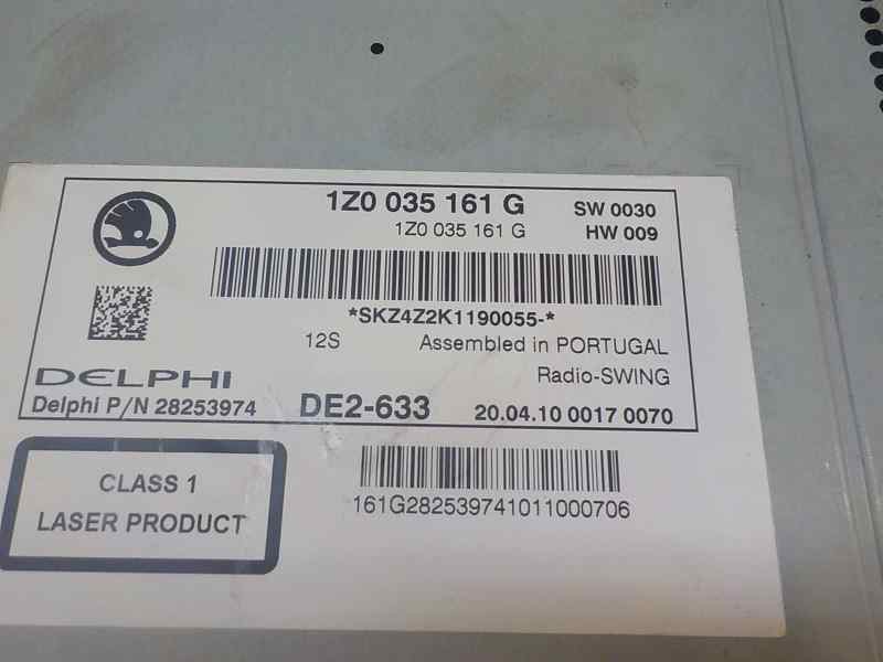 Recambio de sistema audio / radio cd para skoda yeti 1.2 tsi referencia OEM IAM 1Z0035161G 1Z0035161G 
