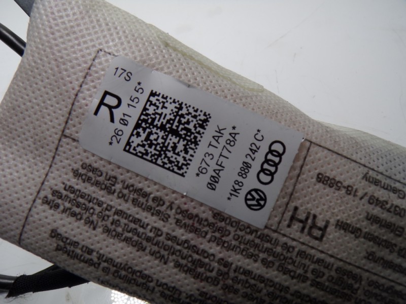 Recambio de airbag lateral delantero derecho para volkswagen cc (358) 2.0 tdi referencia OEM IAM 1K8880242D 1K8880242C 