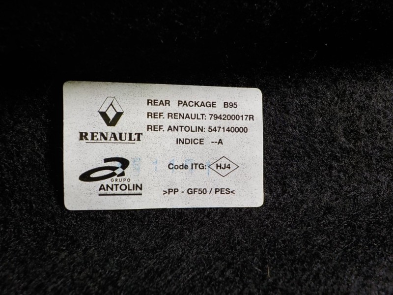 Recambio de bandeja trasera para renault megane iii berlina 5 p 1.2 16v referencia OEM IAM 794200017R 794200017R 