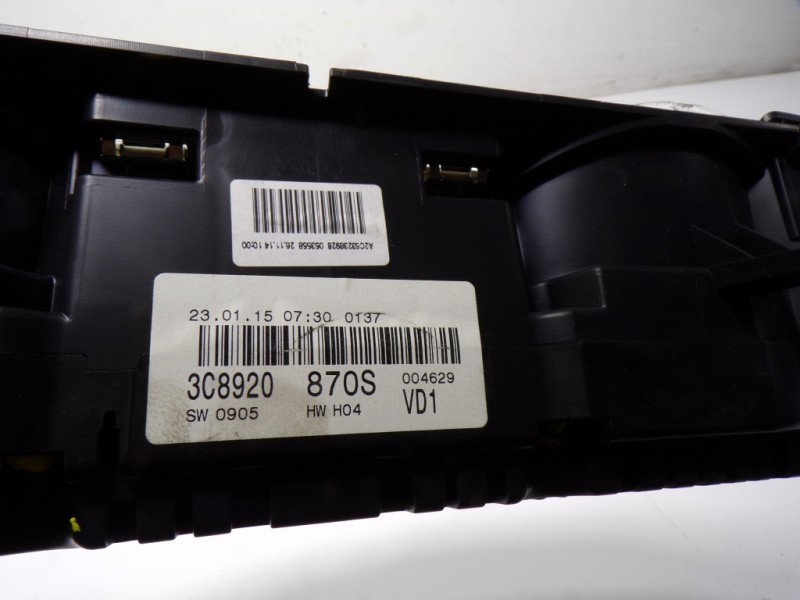 Recambio de cuadro instrumentos para volkswagen cc (358) 2.0 tdi referencia OEM IAM 3C8920870S 3C8920870S 