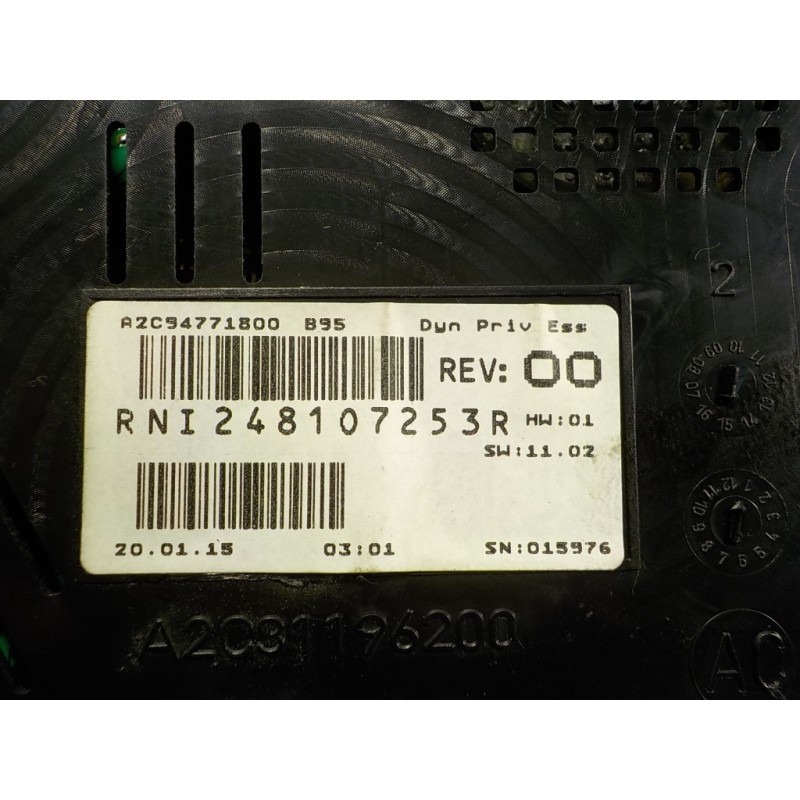 Recambio de cuadro instrumentos para renault megane iii berlina 5 p 1.2 16v referencia OEM IAM 248107253R 248107253R 