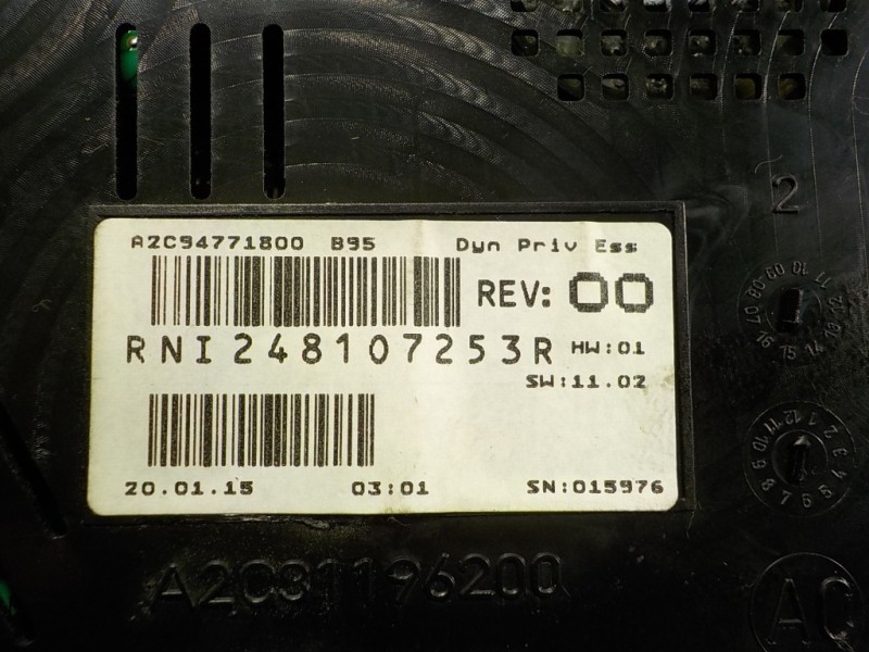 Recambio de cuadro instrumentos para renault megane iii berlina 5 p 1.2 16v referencia OEM IAM 248107253R 248107253R 