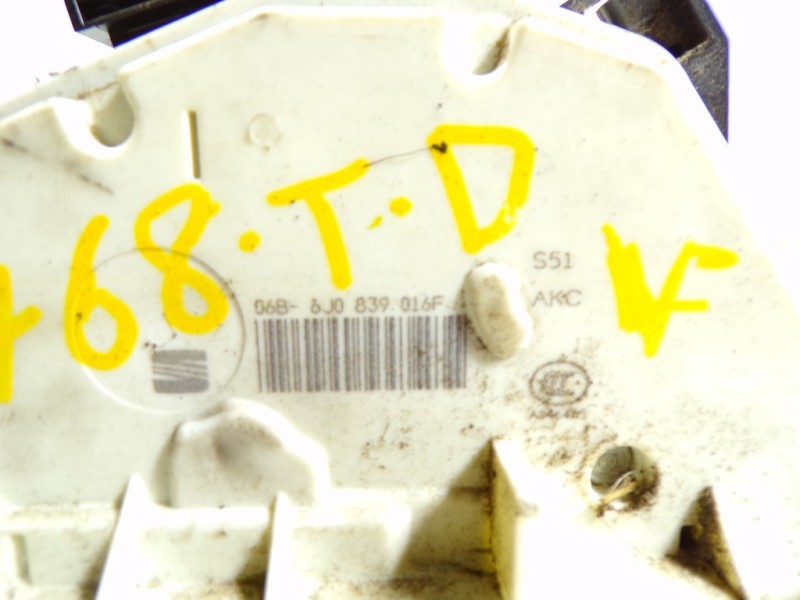 Recambio de cerradura puerta trasera derecha para seat ibiza (6j5) 1.6 tdi referencia OEM IAM 6J0839016F 6J0839016F 