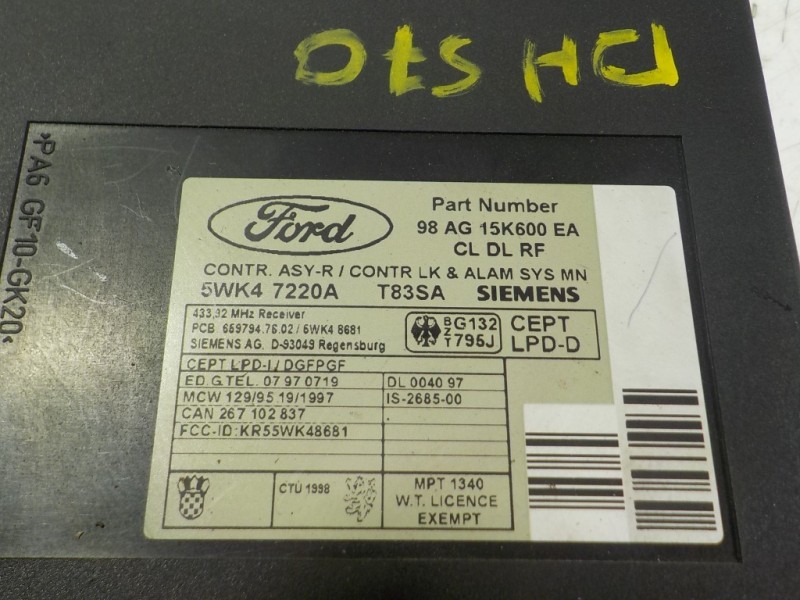 Recambio de modulo electronico para ford mondeo berlina (gd) 2.0 16v cat referencia OEM IAM  98AG15K600EA 