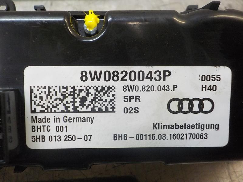 Recambio de mando climatizador para audi a4 berlina (8w2) 2.0 16v tdi referencia OEM IAM 8W0820043P5PR 8W0820043P 