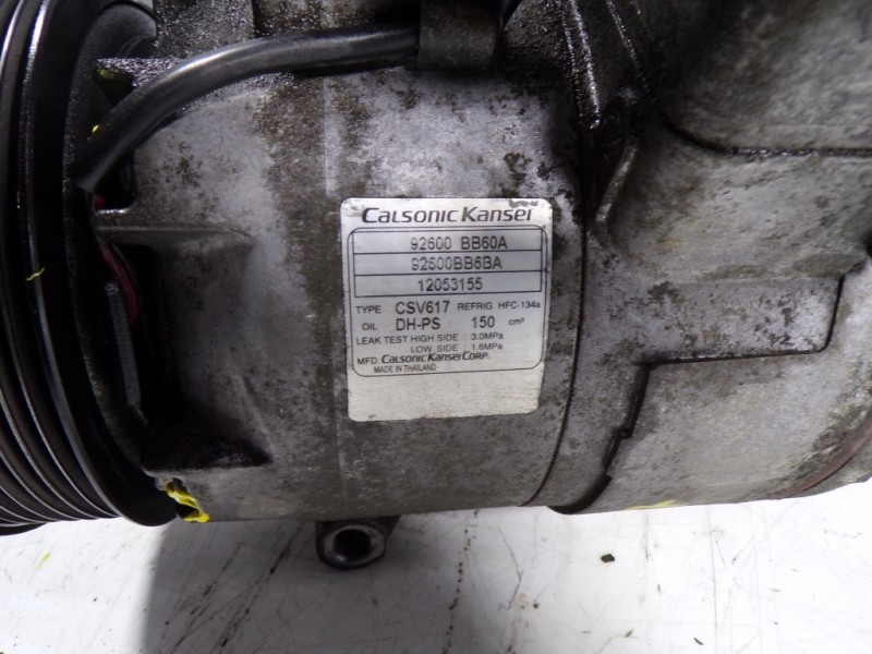 Recambio de compresor aire acondicionado para nissan qashqai (j10) tekna premium referencia OEM IAM  92600BB60A 