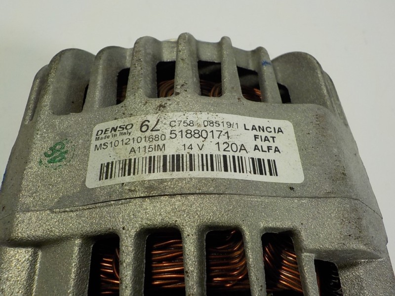 Recambio de alternador para fiat nuova 500 (150) 1.2 cat referencia OEM IAM 52137907 51880171 