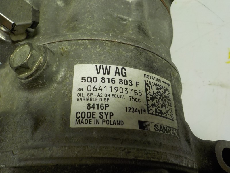 Recambio de compresor aire acondicionado para skoda fabia 1.0 mpi referencia OEM IAM 5Q0816803F 5Q0816803F 