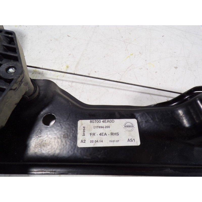 Recambio de elevalunas delantero derecho para nissan qashqai (j11) 1.6 dci turbodiesel cat referencia OEM IAM 807004EA0D 807004E