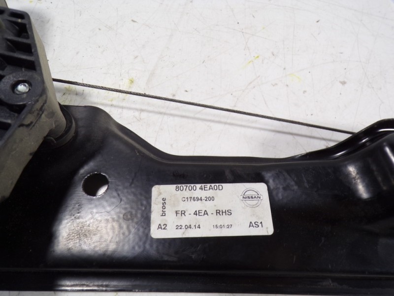 Recambio de elevalunas delantero derecho para nissan qashqai (j11) 1.6 dci turbodiesel cat referencia OEM IAM 807004EA0D 807004E