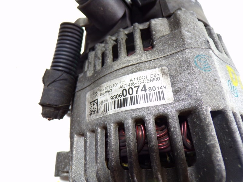 Recambio de alternador para peugeot 208 1.2 12v e-vti referencia OEM IAM 9806007480 9806007480 