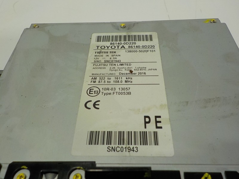 Recambio de sistema navegacion gps para toyota yaris hybrid active referencia OEM IAM 861400D220 861400D220 138000502F101