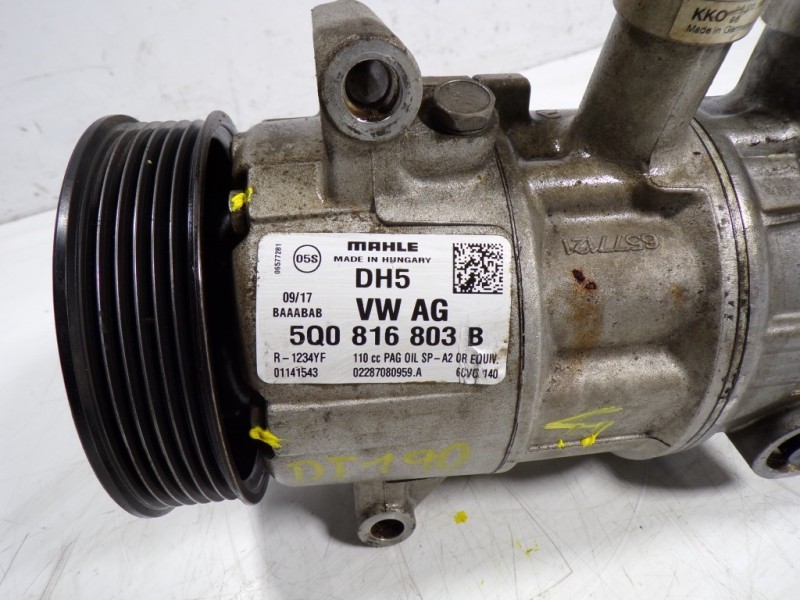 Recambio de compresor aire acondicionado para seat leon (5f1) reference referencia OEM IAM 5Q0816803 5Q0816803B 
