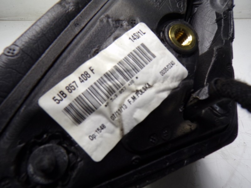 Recambio de espejo derecho para skoda rapid 1.6 tdi dpf referencia OEM IAM 5JB857508C9B9 5JB857408F 