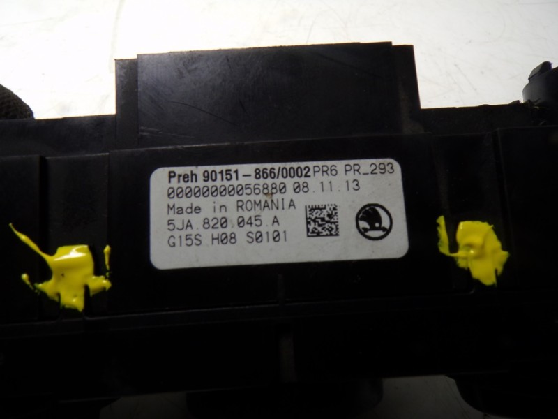 Recambio de mando calefaccion / aire acondicionado para skoda rapid 1.6 tdi dpf referencia OEM IAM 5JA820045A9B9 5JA820045A 