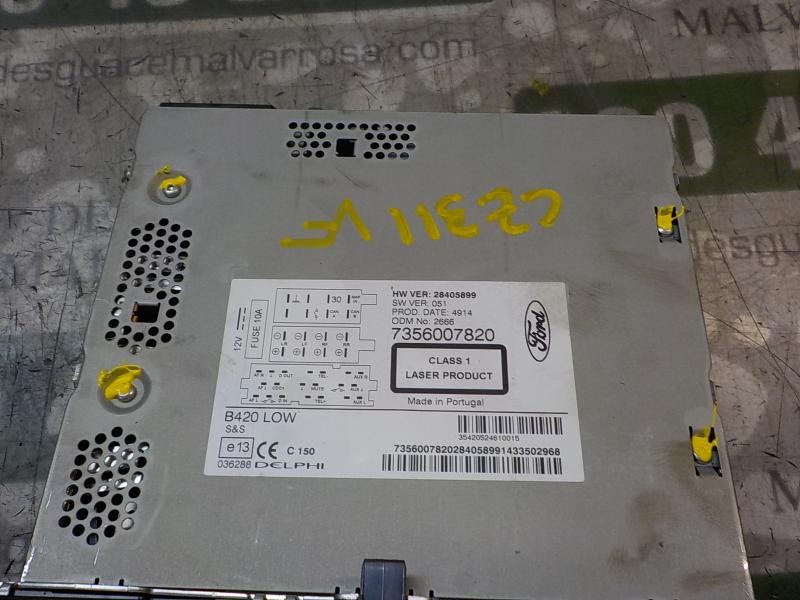 Recambio de sistema audio / radio cd para ford ka (ccu) trend + referencia OEM IAM 1891901 7356007820 28405899