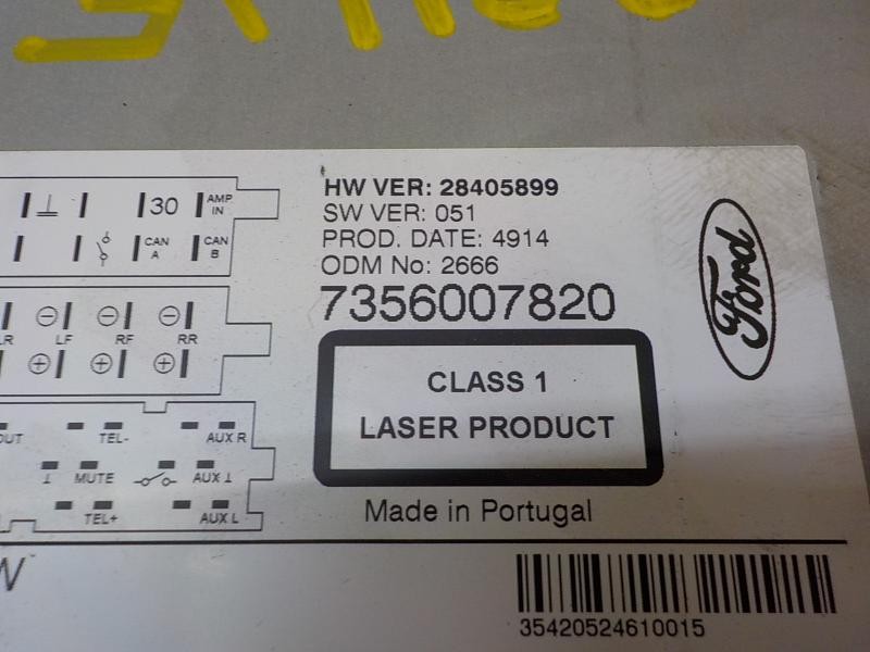 Recambio de sistema audio / radio cd para ford ka (ccu) trend + referencia OEM IAM 1891901 7356007820 28405899