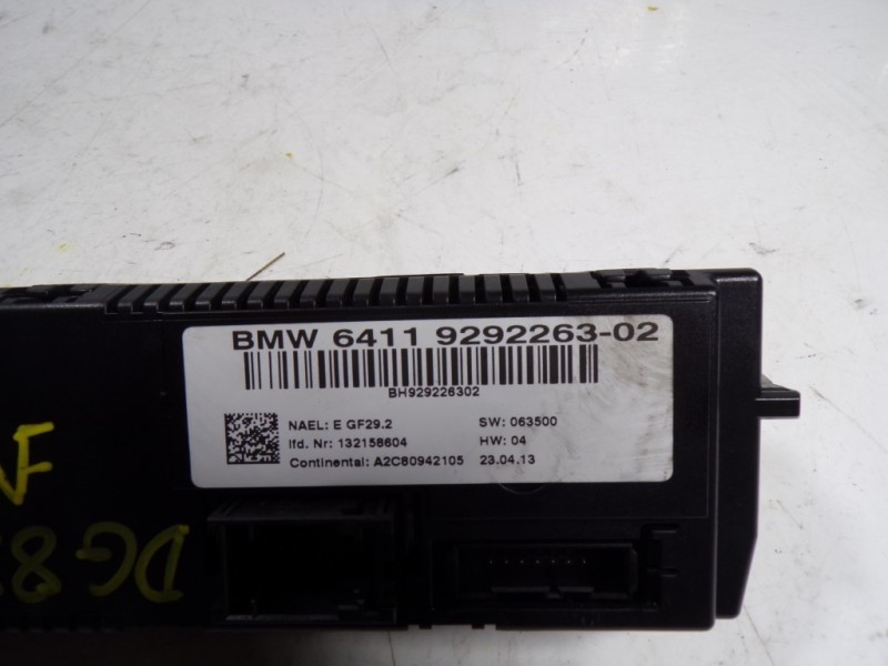 Recambio de mando climatizador para bmw x1 (e84) xdrive 18d referencia OEM IAM 64119292263 929226302 A2C80942105